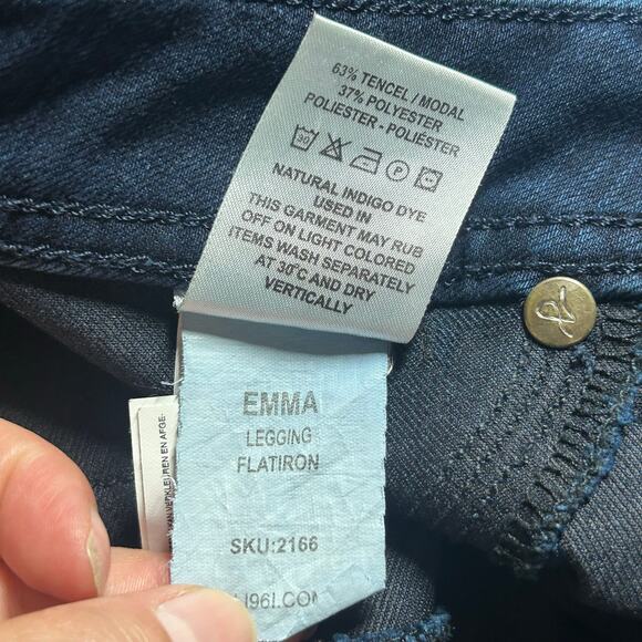 DL1961 Women's Emma Denim Legging Jegging Dark Blue Navy Stretch Jeans 26 - Picture 8 of 11